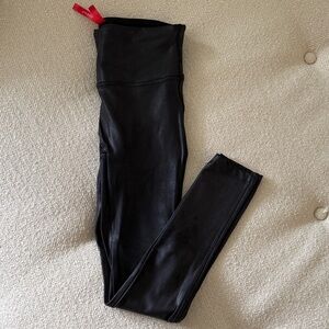 SPANX Black Faux Leather Leggings